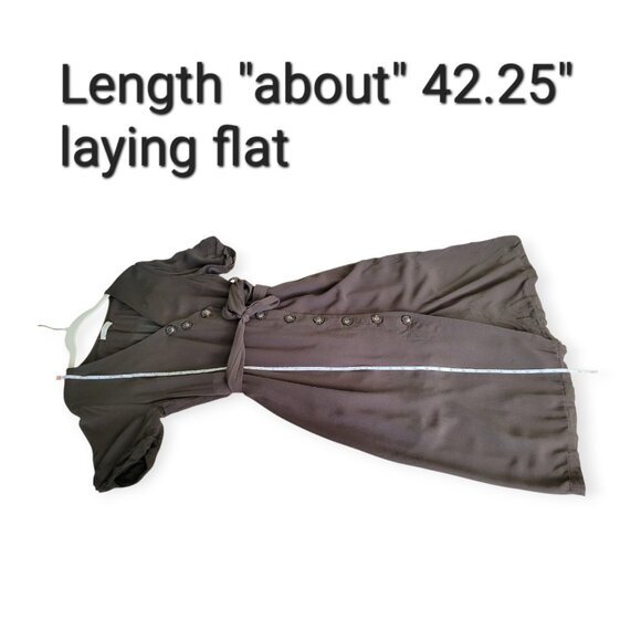 All:Row Olive Belted Dress Fall-Weight Medium EUC - Picture 7 of 11